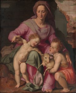 マドンナと子供と幼児の洗礼者聖ヨハネ、1572年頃 作： Santi di Tito